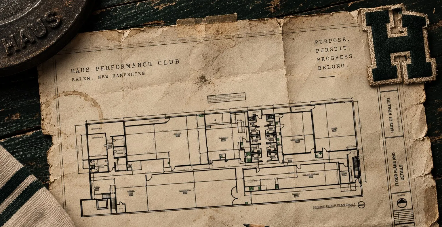 HAUS Performance Club floor plan for the Route 28 building in Salem, New Hampshire